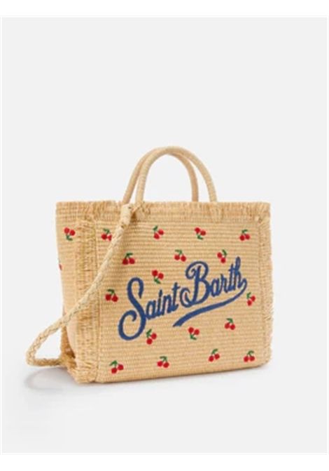 Borsa Media In paglia SAINT BARTH | COL0017 COLETTE STRAW N00345L CHERRY 41 EMB